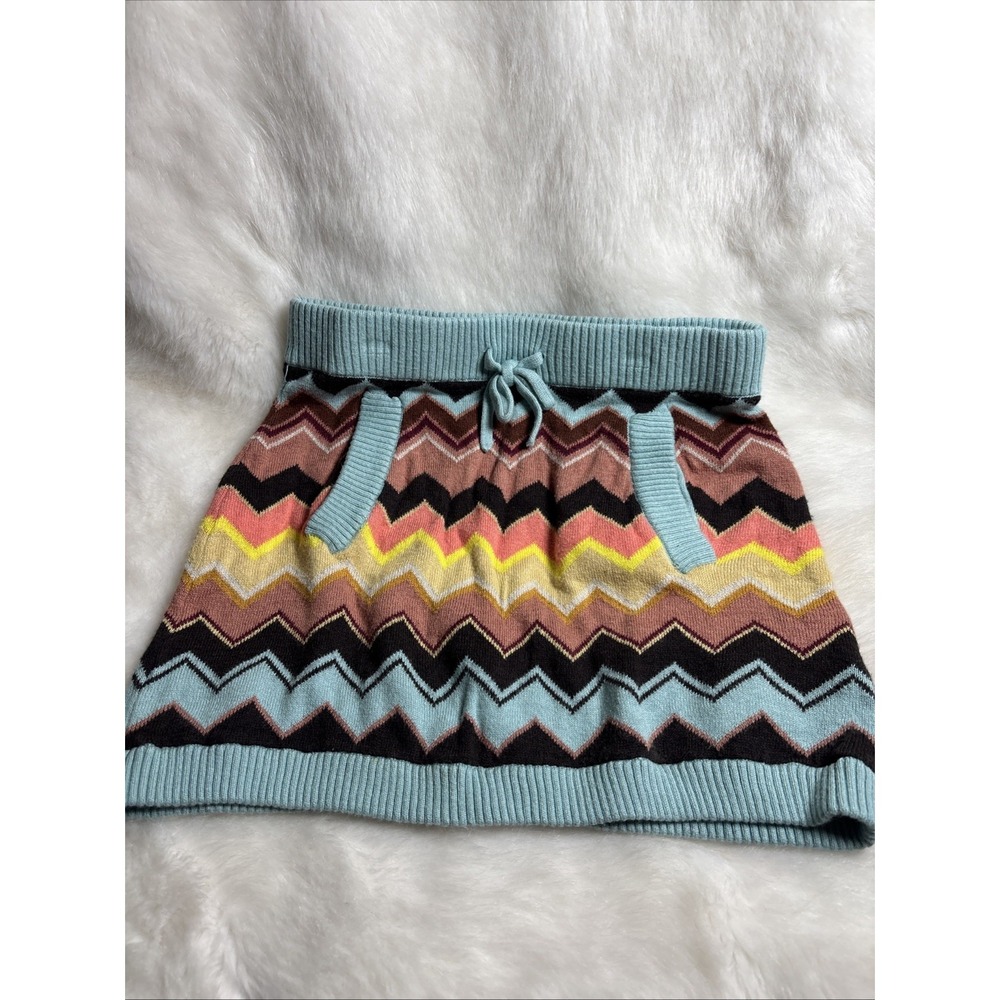 MISSONI X Target Girl Knit Skirt SIZE M Blue Chevron Zig Zag 20th Anniversary